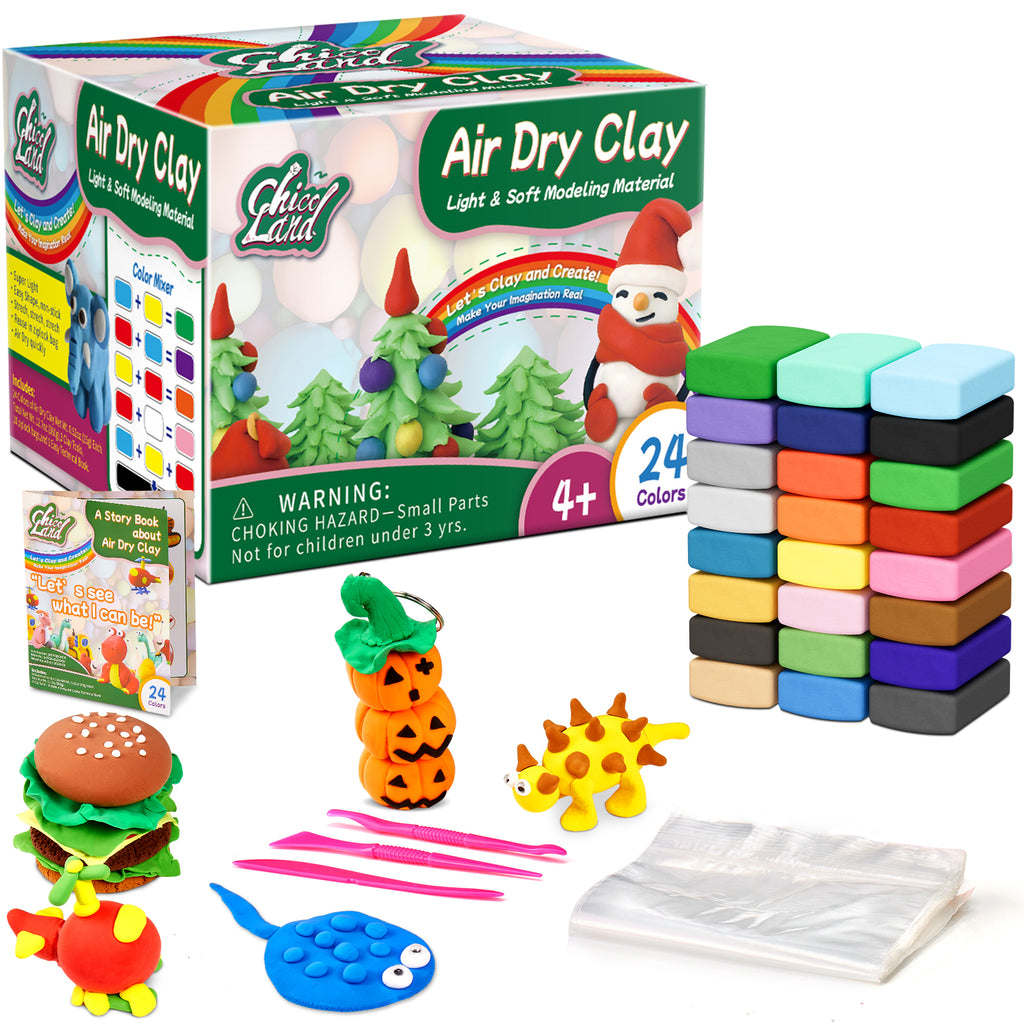 24 Colors Air Dry Clay Kit