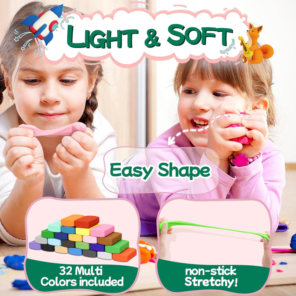 32 Colors Air Dry Clay Kit